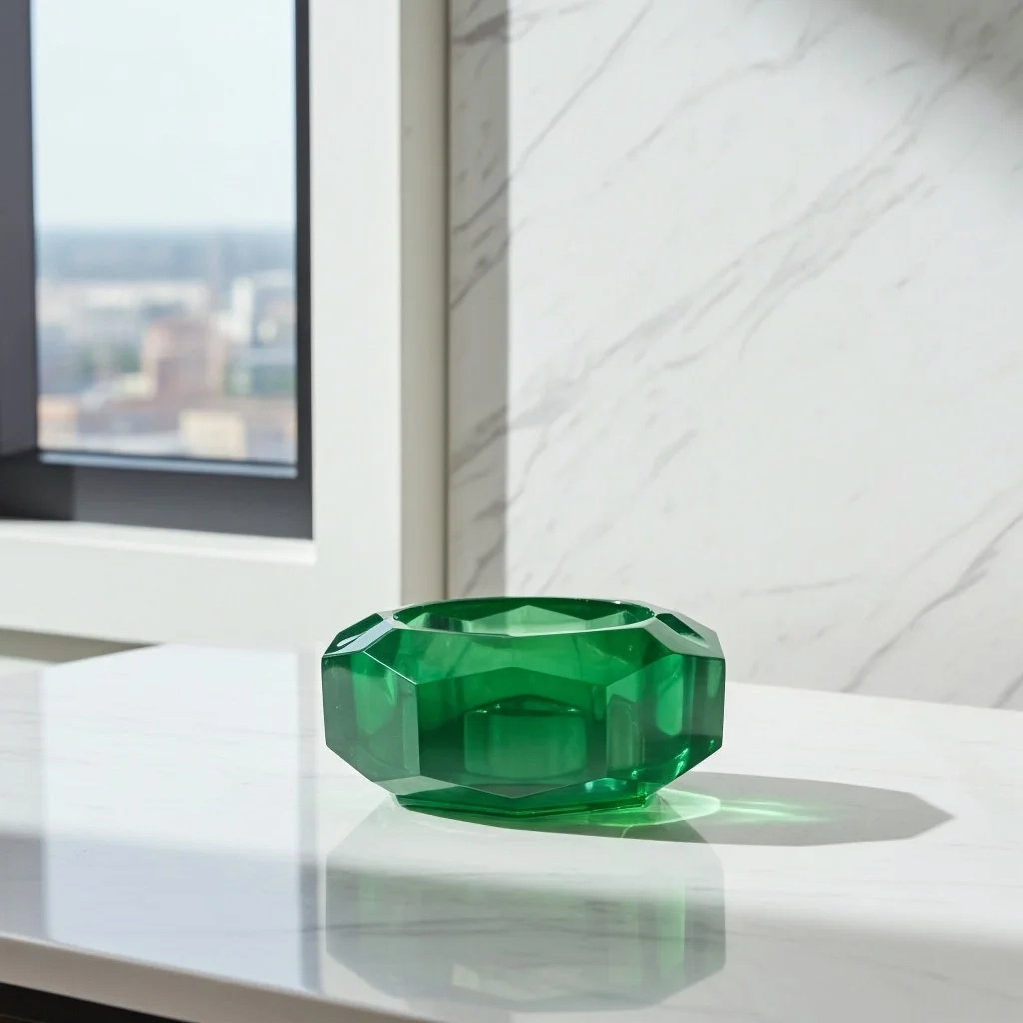 Glass Effect Resin Ashtray Candle Holders image 1