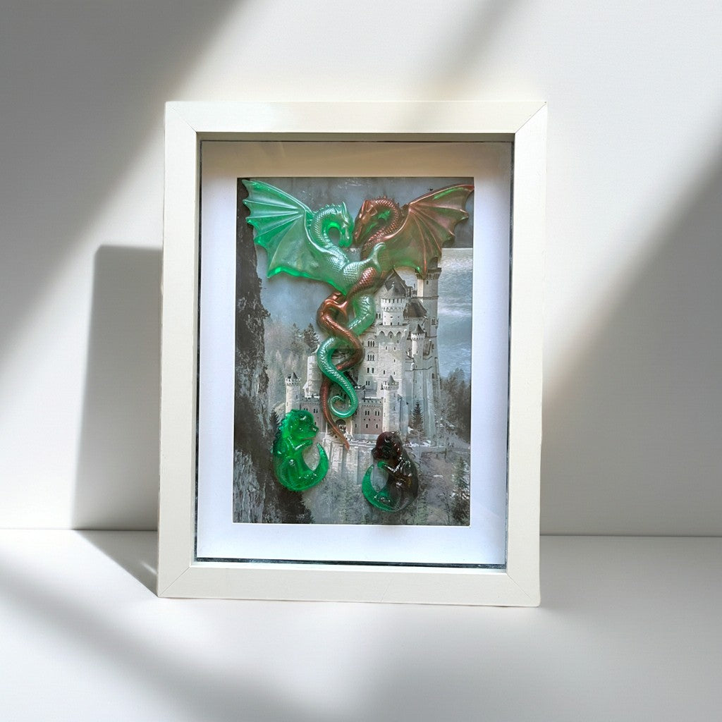 Entwined Resin Dragons Wall Picture image 0