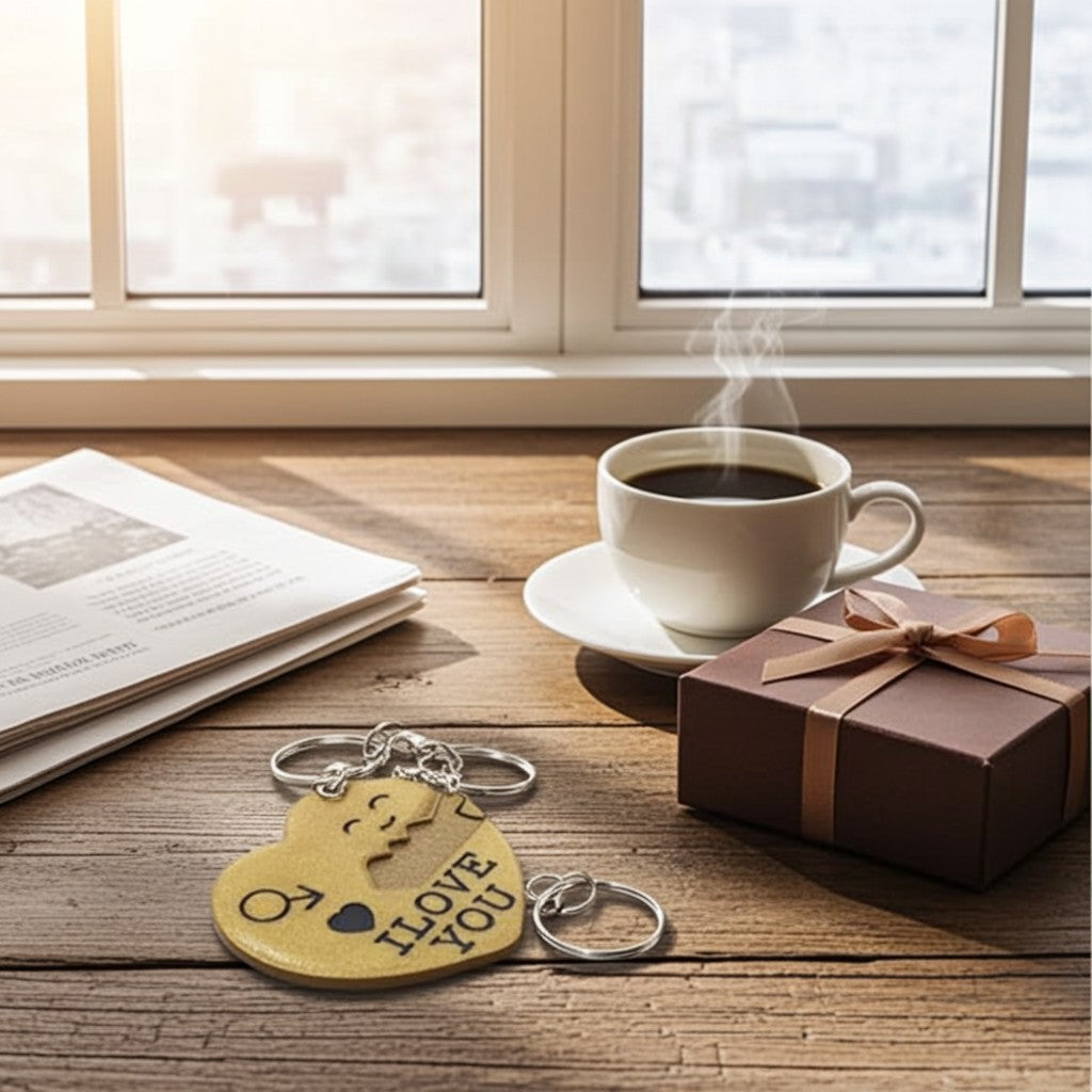 Love Heart Keychain Gifts For Him and Her image 2