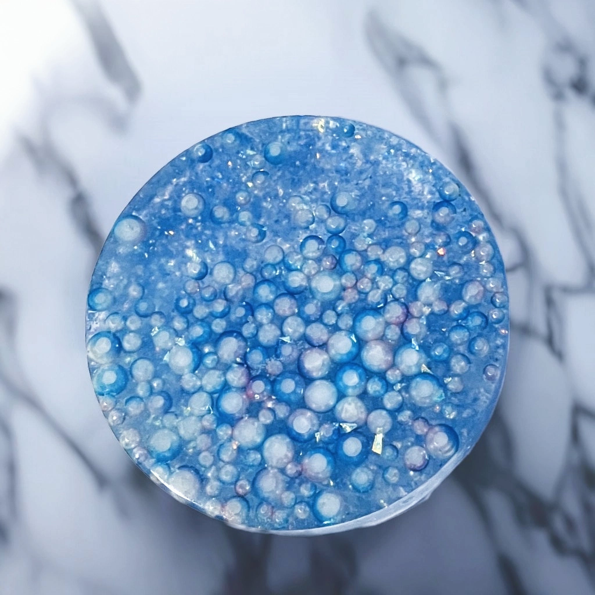 4 Resin Non-Slip Blue Coasters Tableware image 2