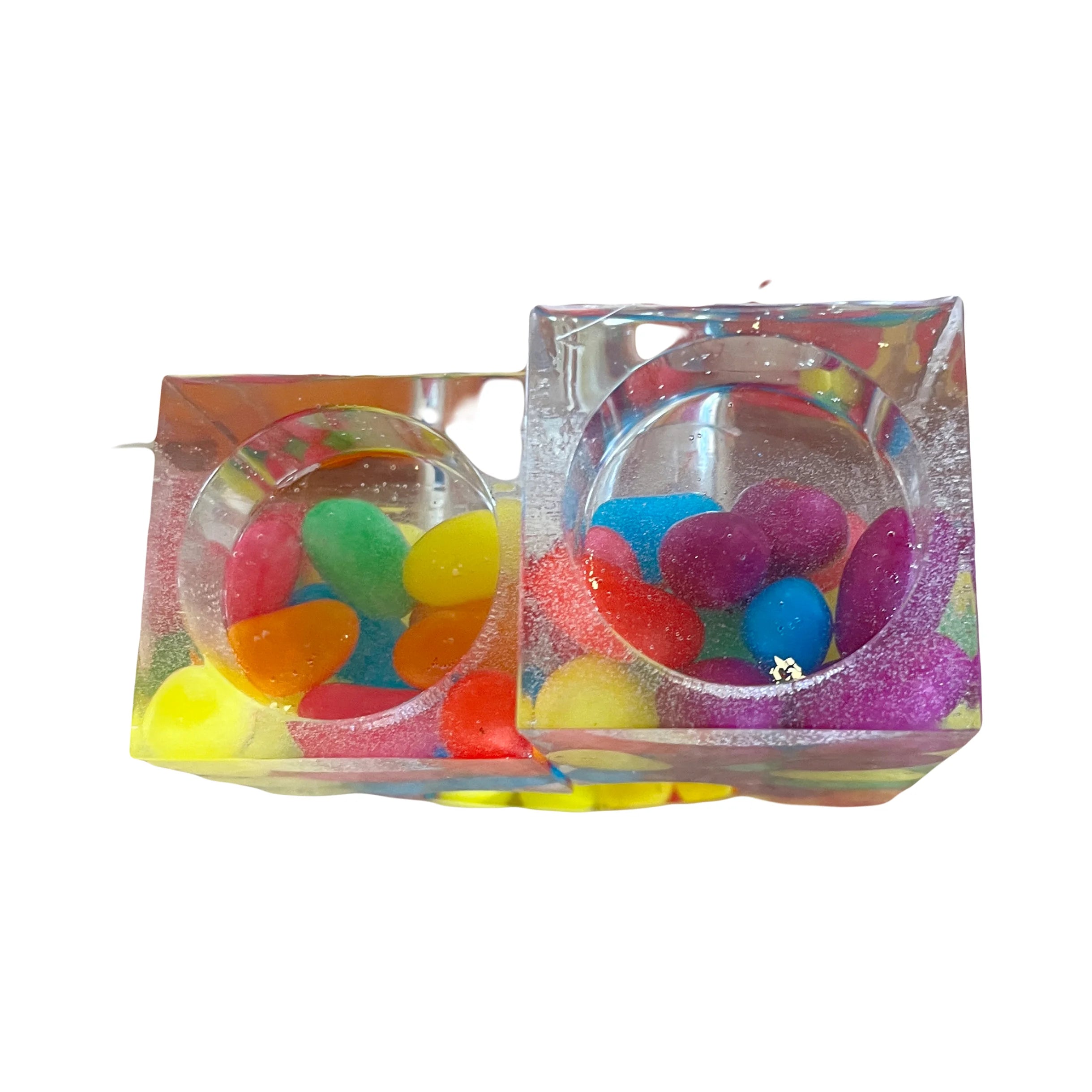 2 Jellybean Heart Tea Light Holders image 2