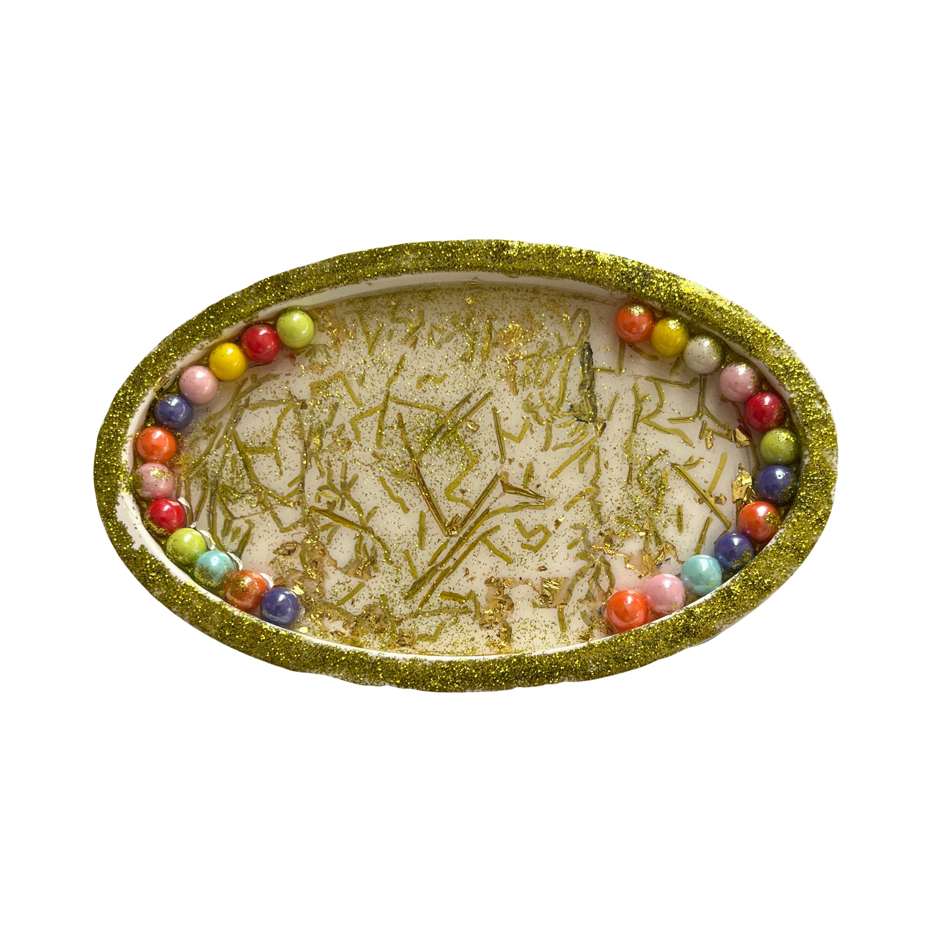 Handmade Ceramic Multi Colour Trinket Storage Dish