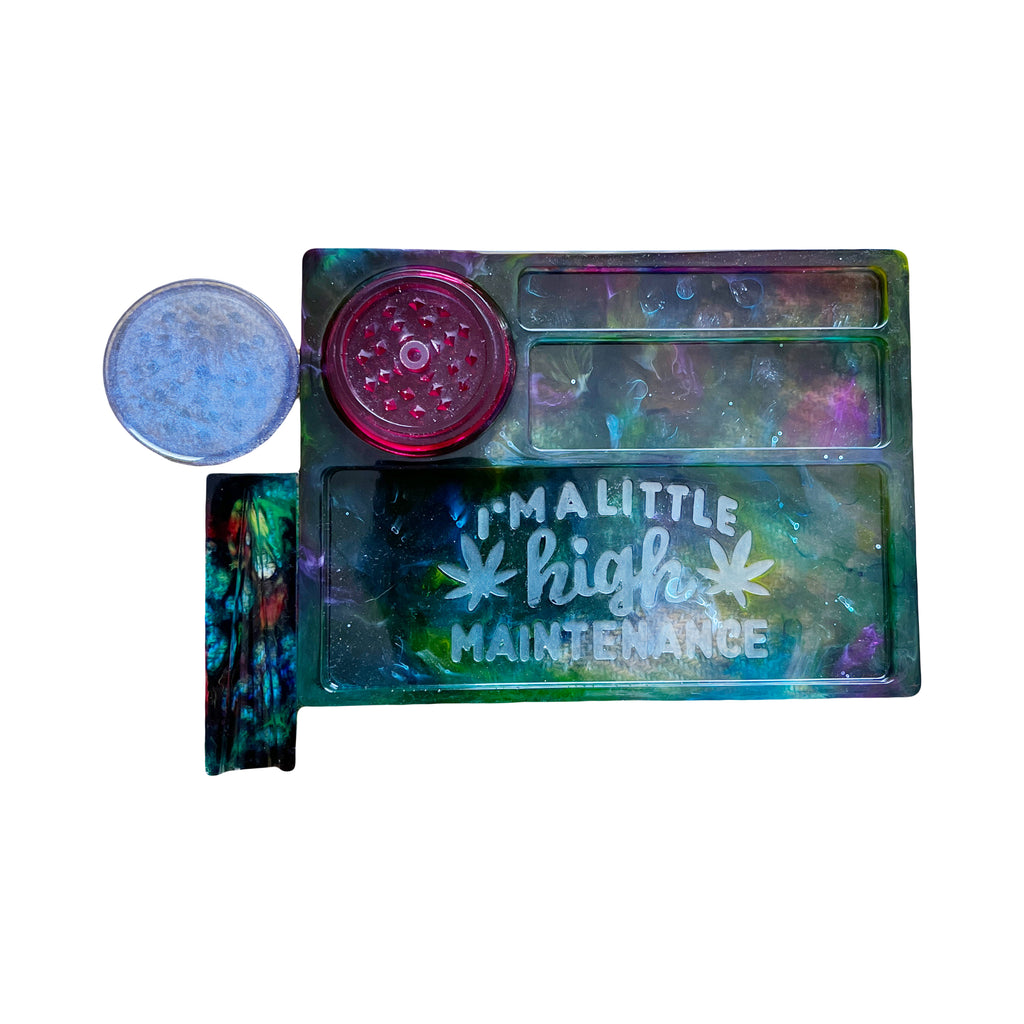 Handmade High Maintenance Resin Rolling Tray