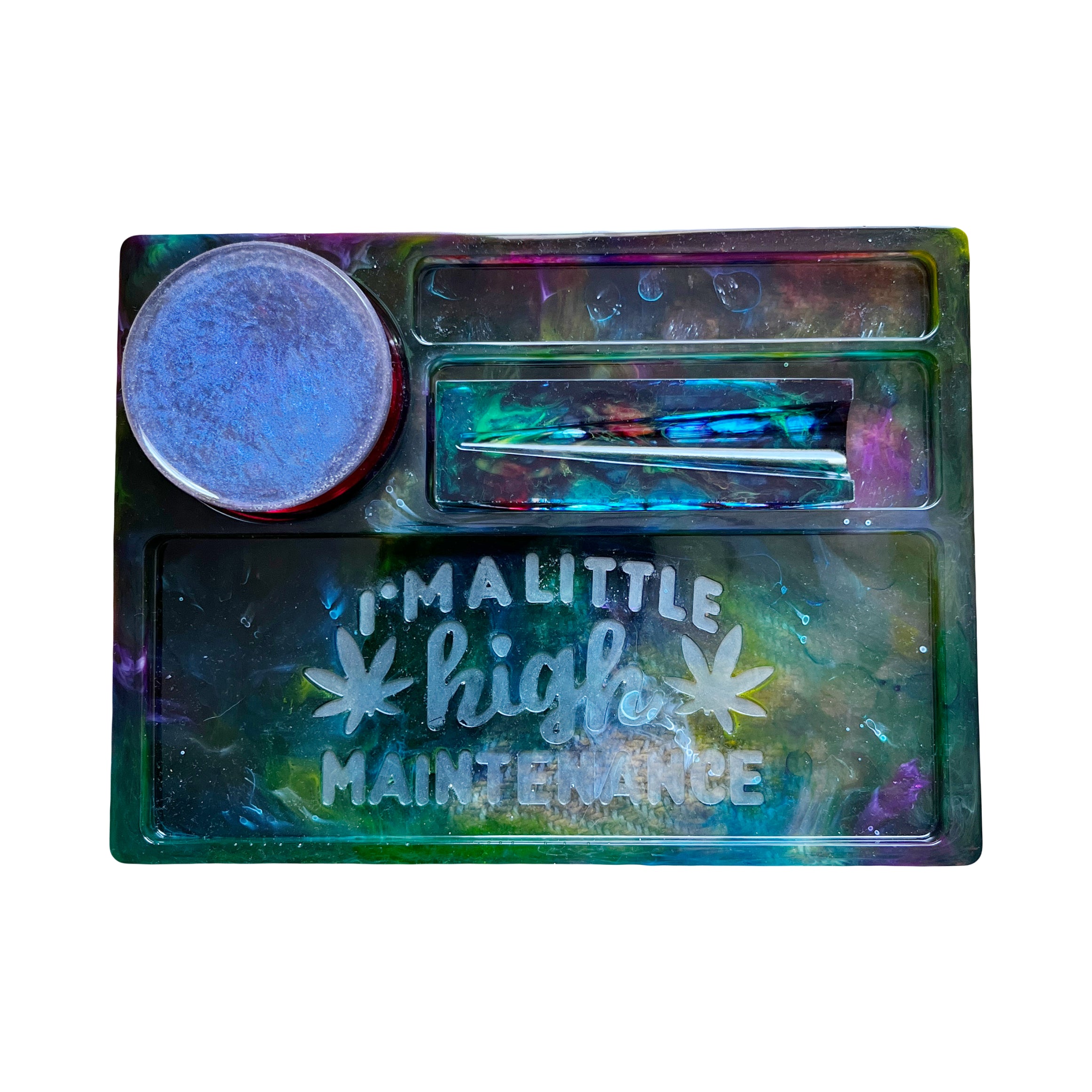 Handmade High Maintenance Resin Rolling Tray