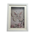Pearl Butterfly Picture Wall Hanging In Shadowbox