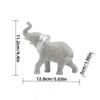 Beaded Resin Silver Diamante Elephant Figurine Home Decor Ornament