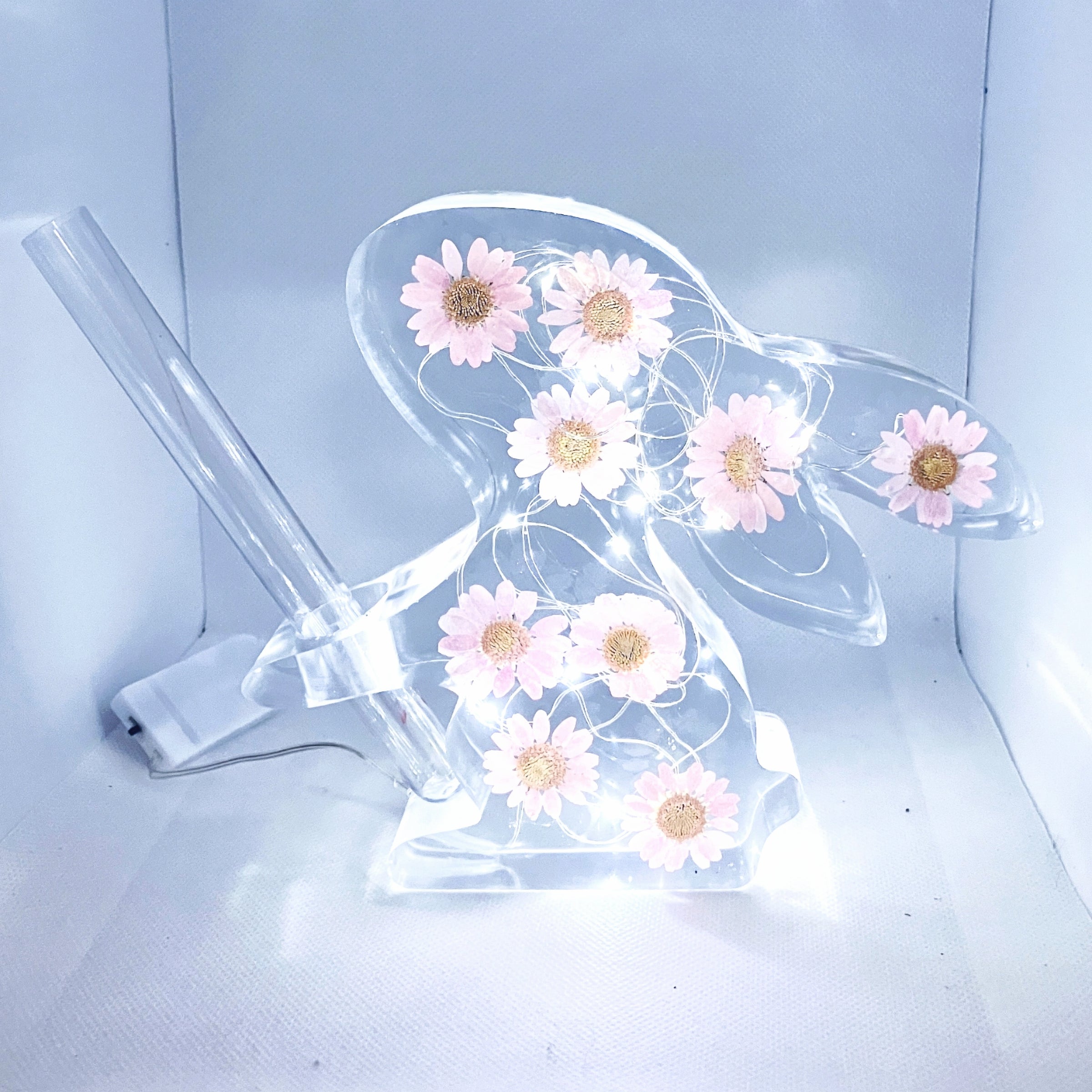 Led Pink Bunny Flower Vase image 2
