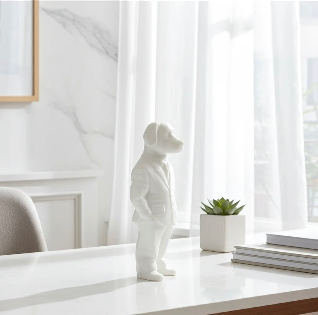 Handmade Suited Dog Figurine Ornaments