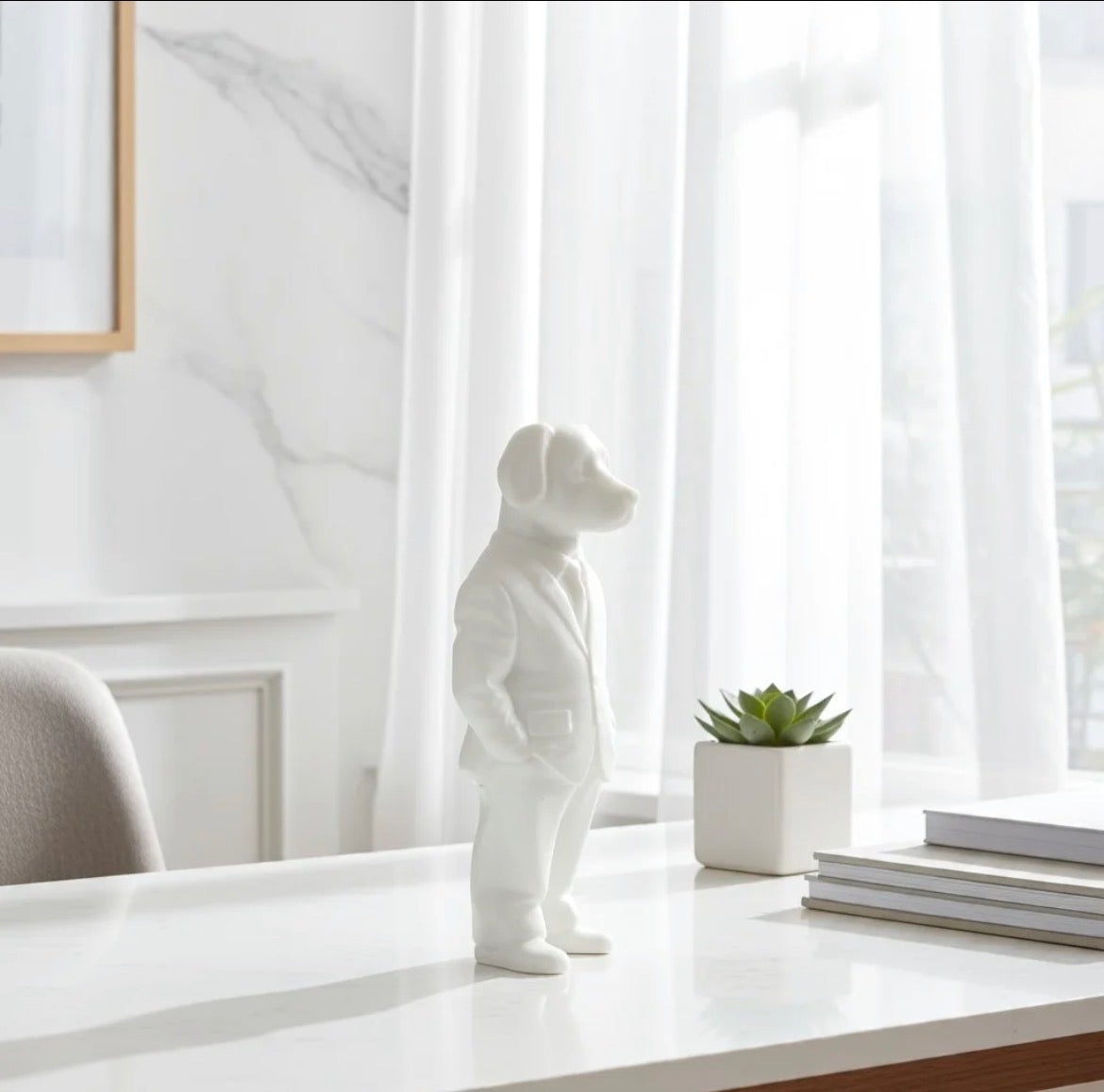 Handmade Suited Dog Figurine Ornaments