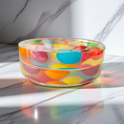 2 Multi Colour Jellybean Sweets Coasters image 0