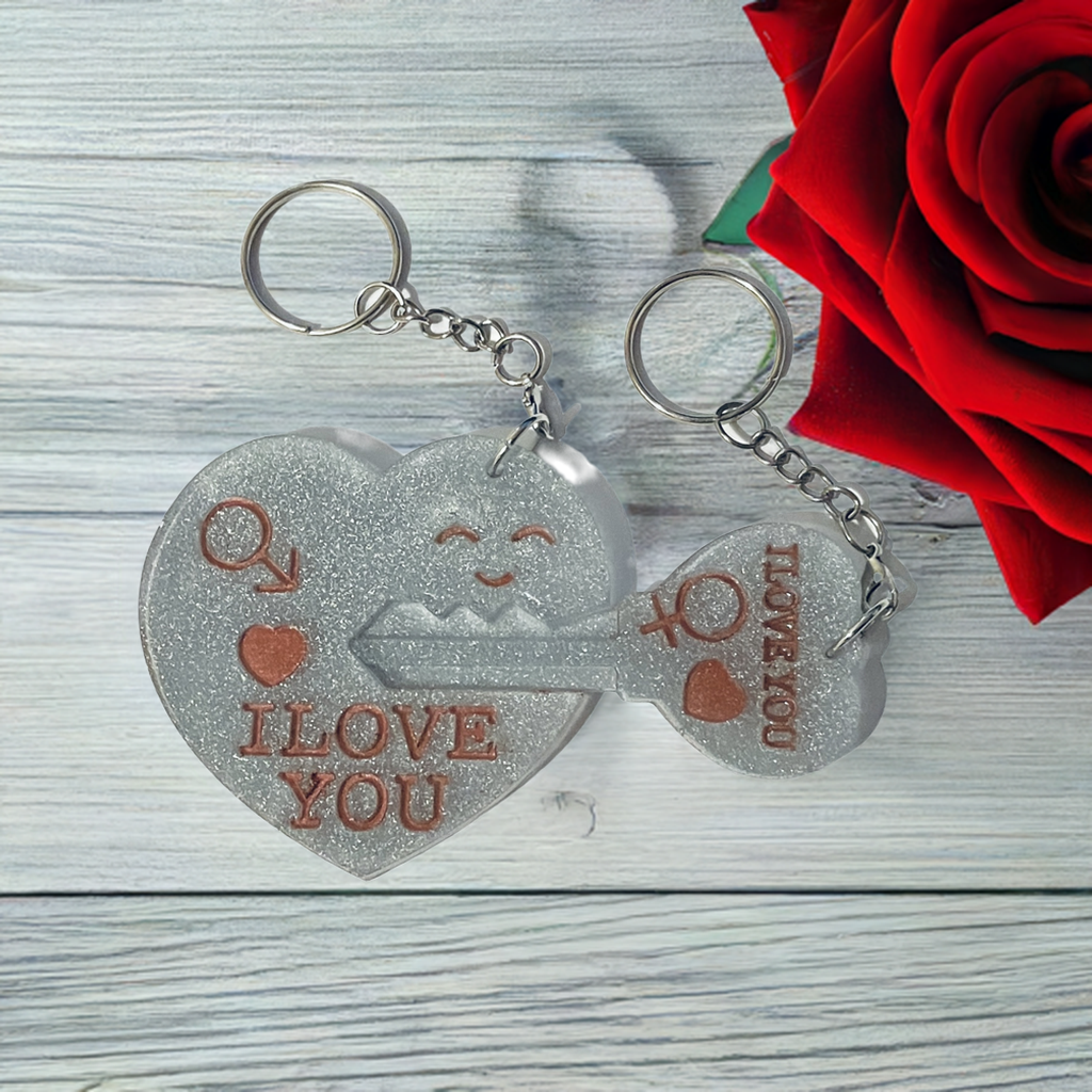 Love Heart Keychain Gifts For Him and Her image 0