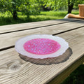 Handmade Resin Pink Glitter Plate image 0