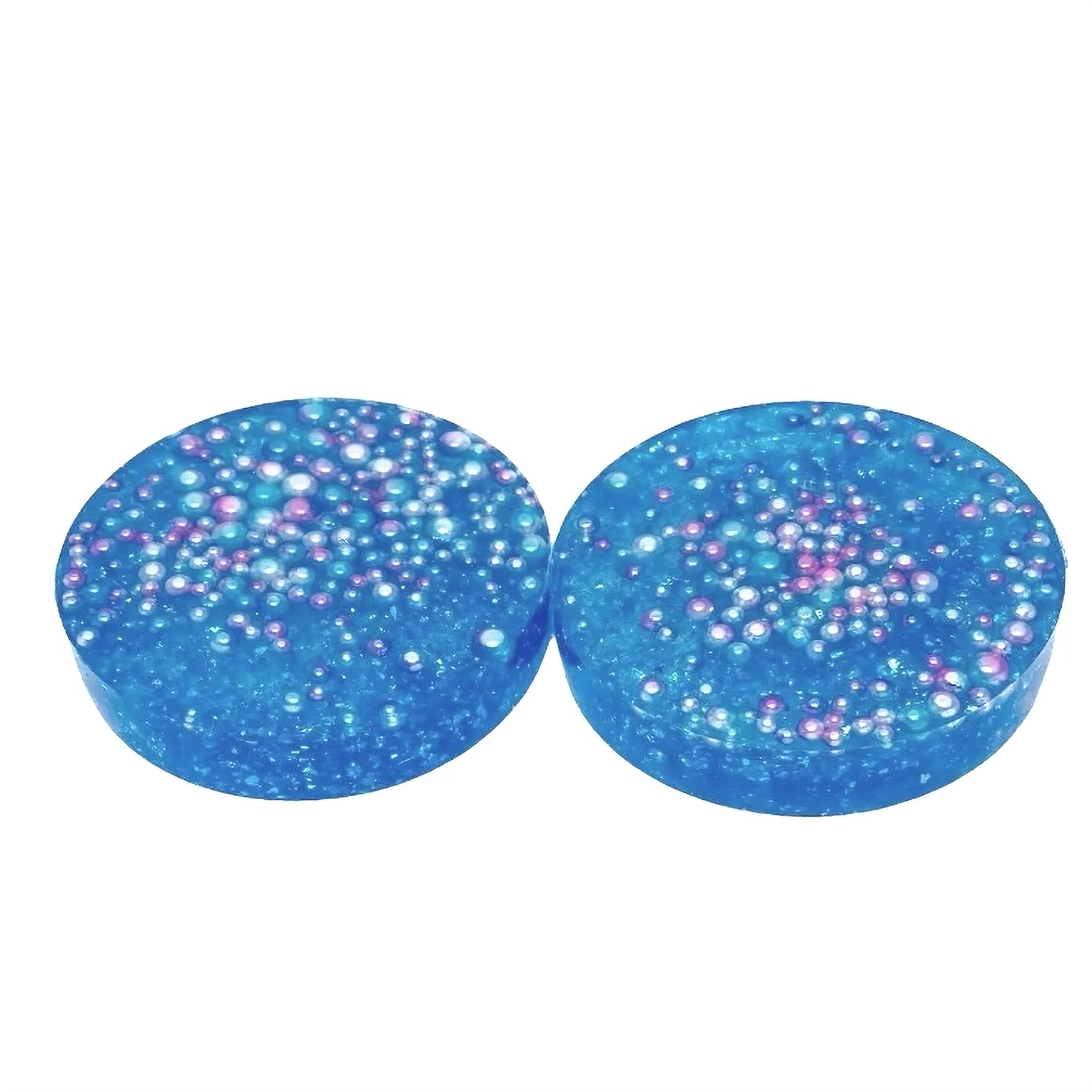 4 Resin Non-Slip Blue Coasters Tableware image 0