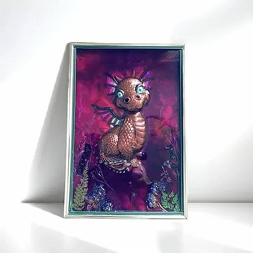 Baby Dragon 3D Picture Wall Art Decal image 0