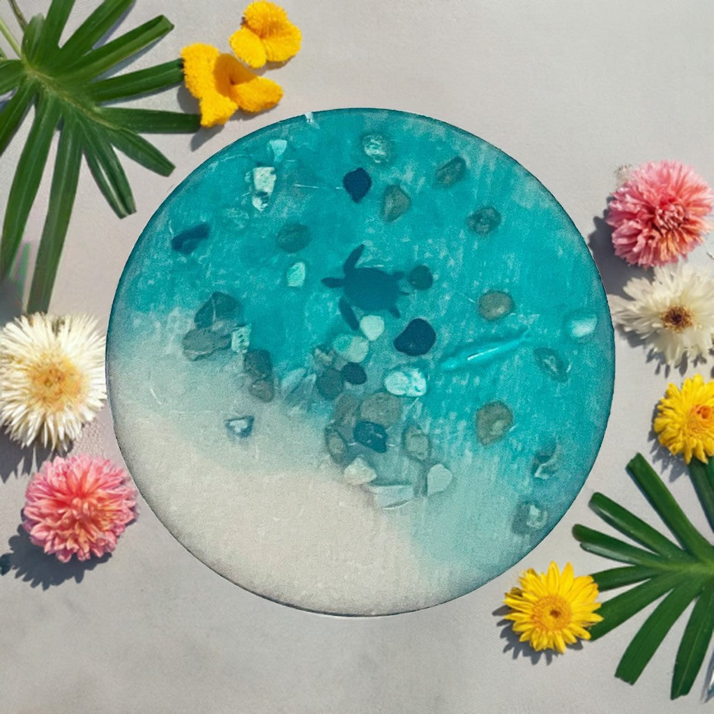 Beach Scene Wooden Led Table Top Lamp image 2