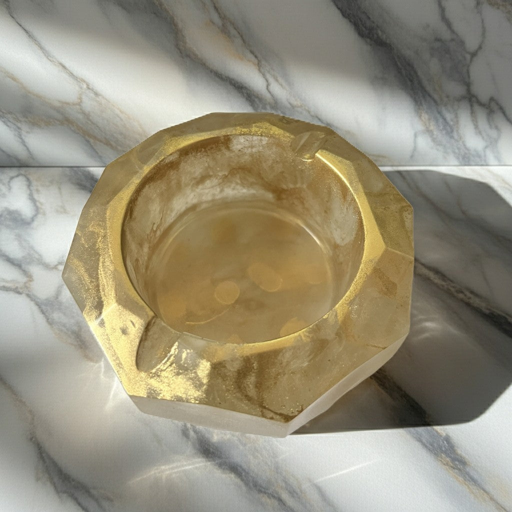 Glass Effect Resin Ashtray Candle Holders image 2