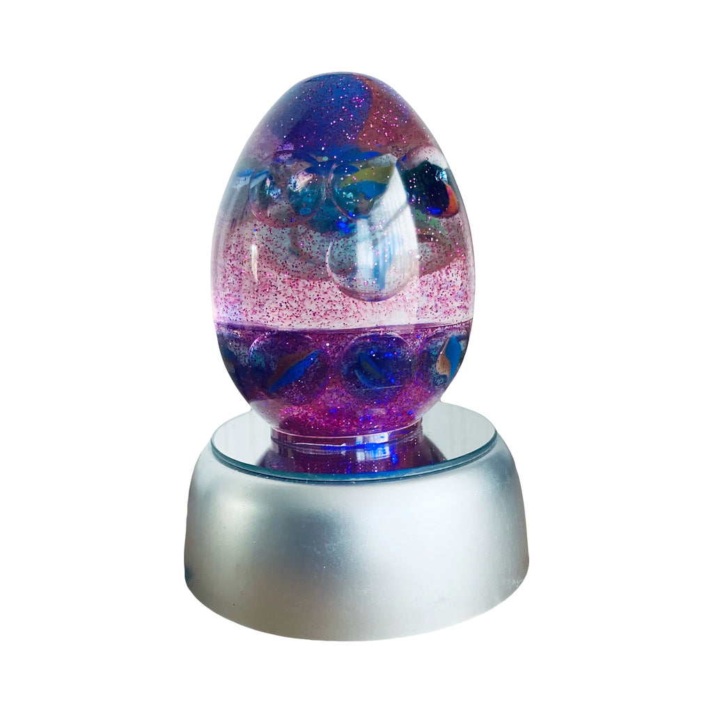 Led Colour Changing Resin Marble Egg image 3