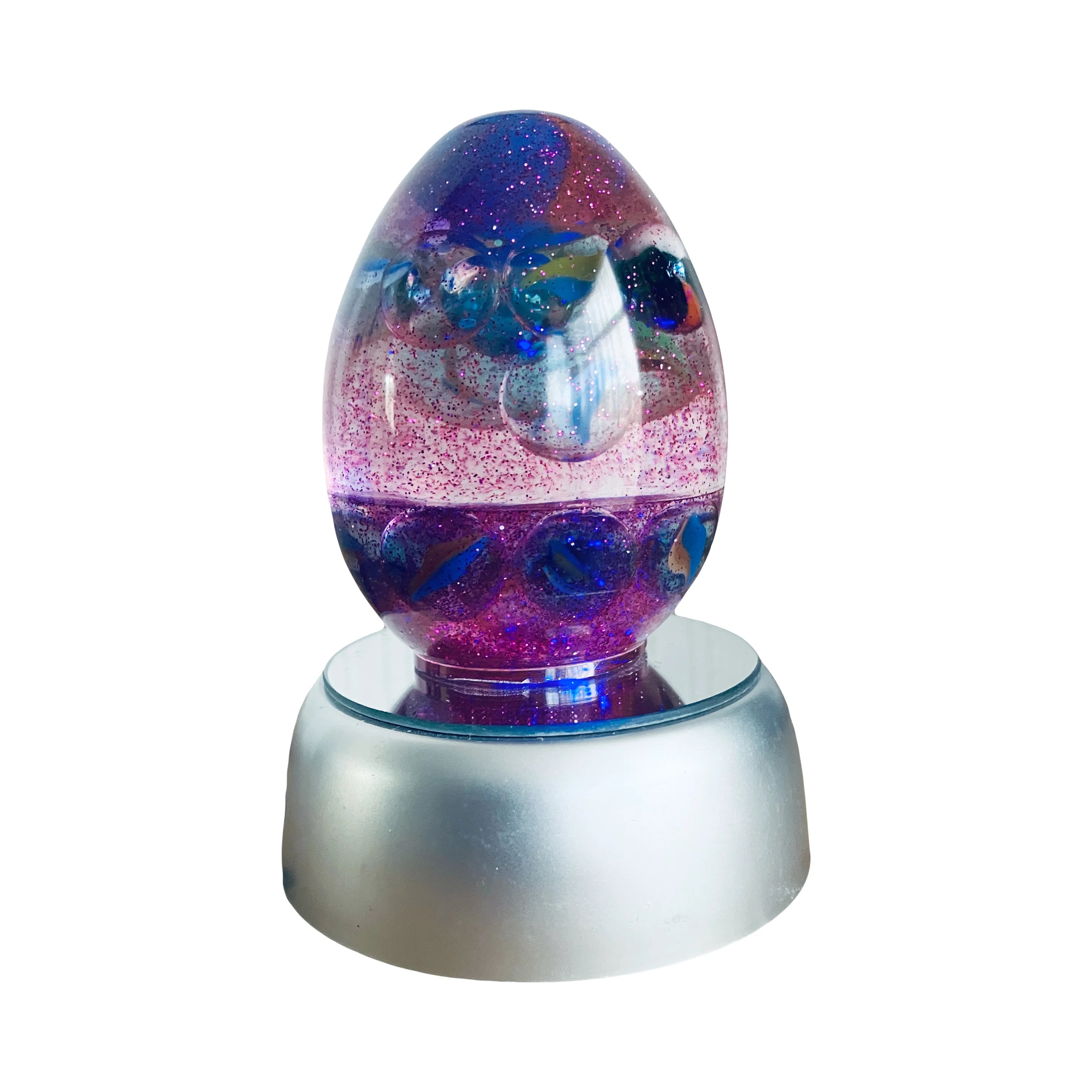 Led Colour Changing Resin Marble Egg image 3