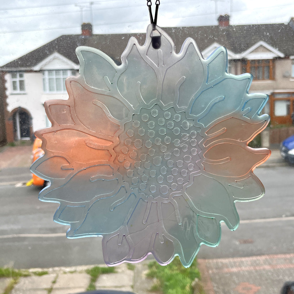 Resin Multi-coloured Sunflower Suncatcher image 1