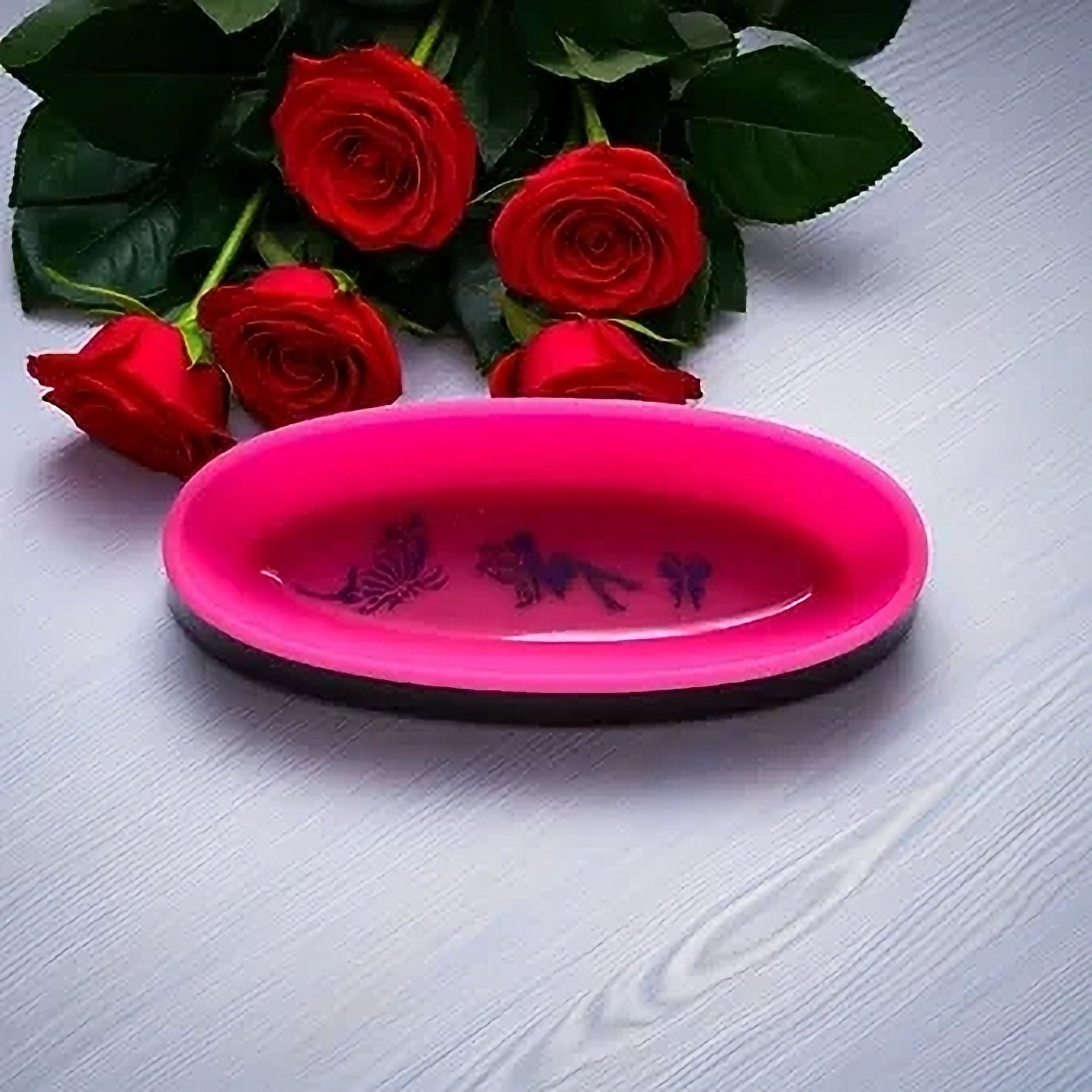 Neon Pink Butterfly Fairy Storage Dish image 3