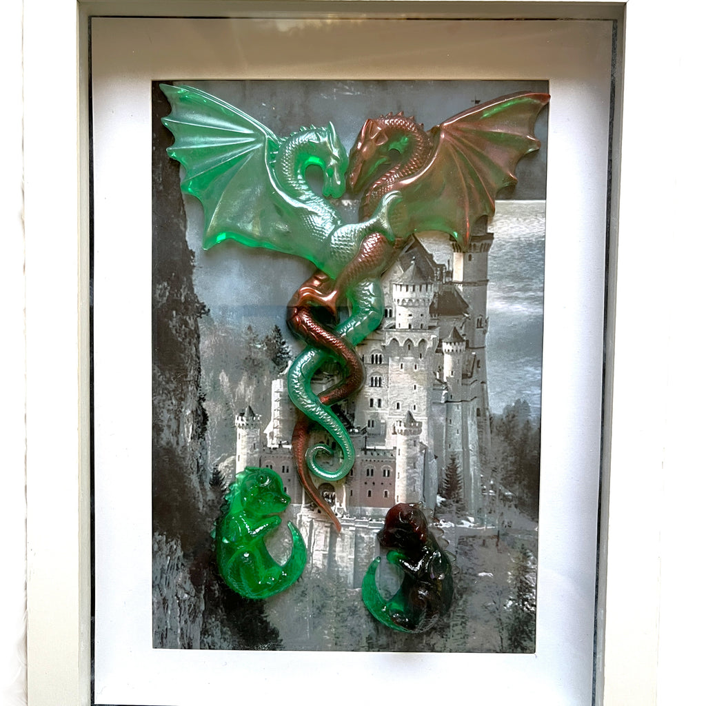 Entwined Resin Dragons Wall Picture image 8