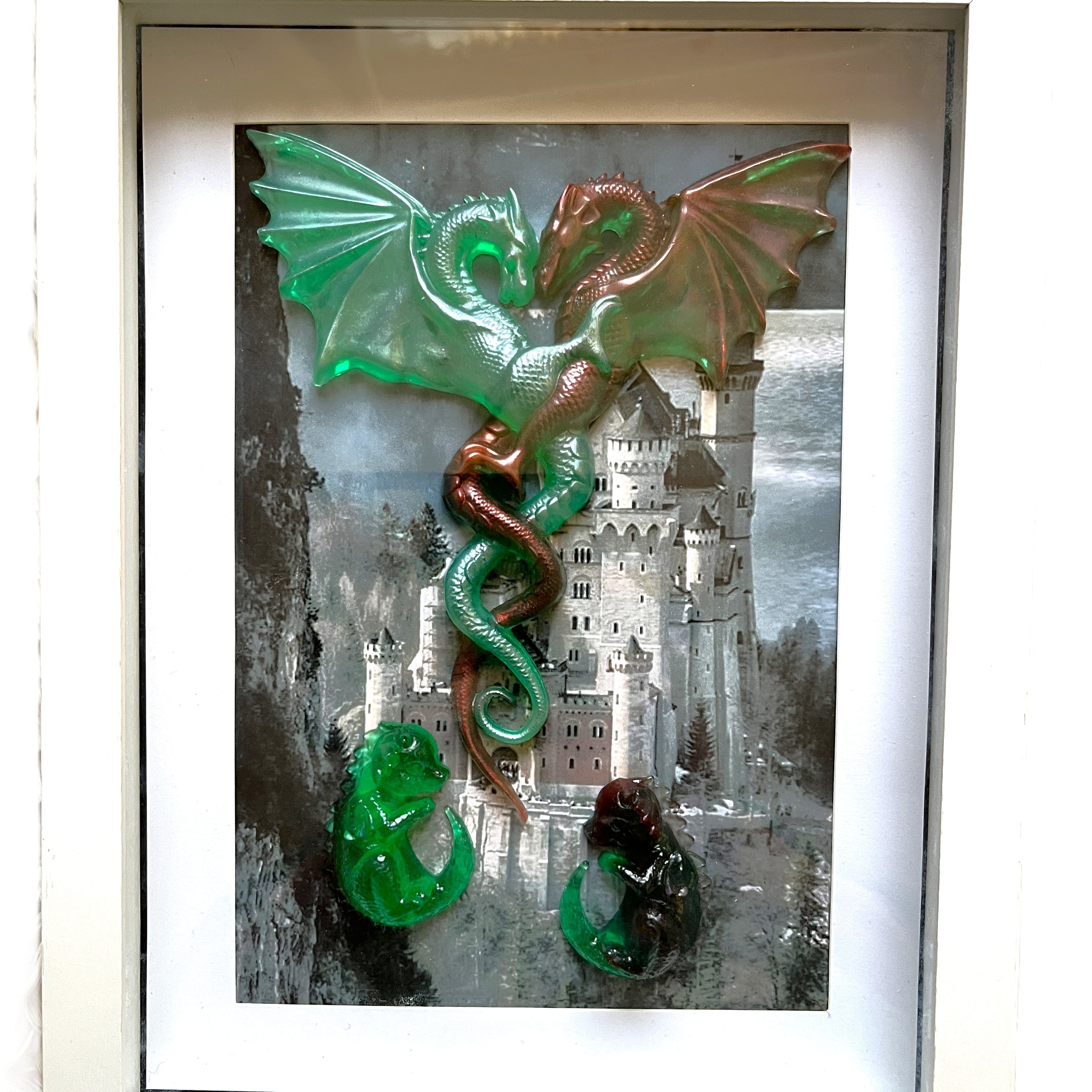Entwined Resin Dragons Wall Picture image 8