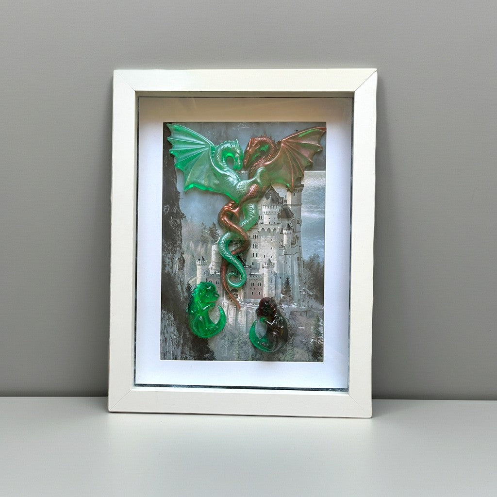 Entwined Resin Dragons Wall Picture image 1