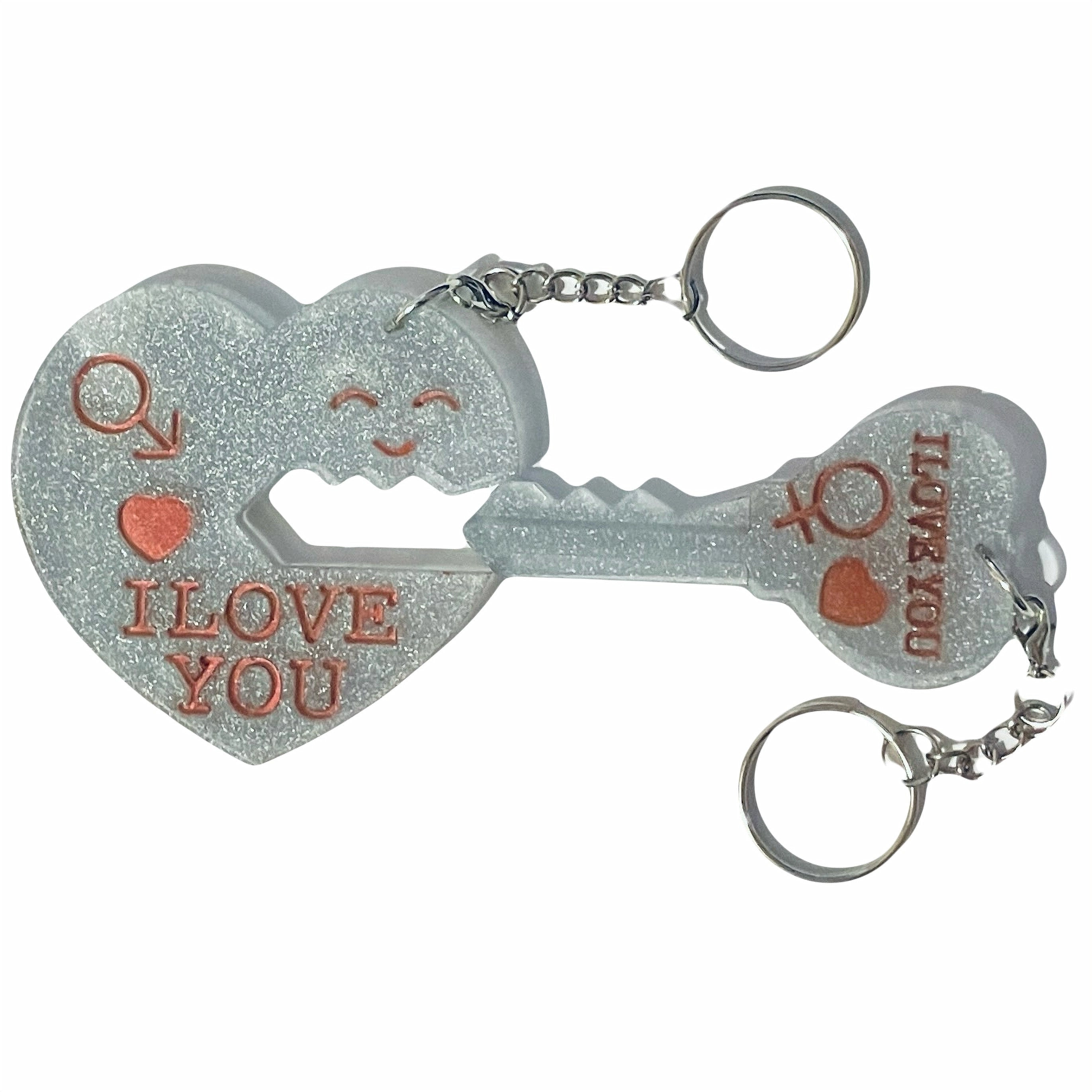 Love Heart Keychain Gifts For Him and Her image 1