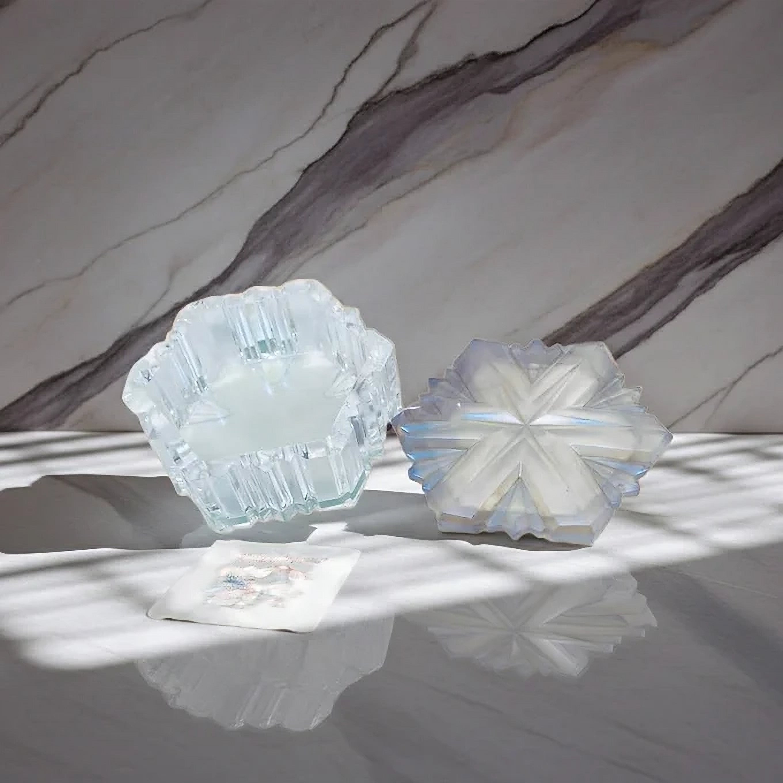 Resin Snowflake Trinket Boxes Jars image 3