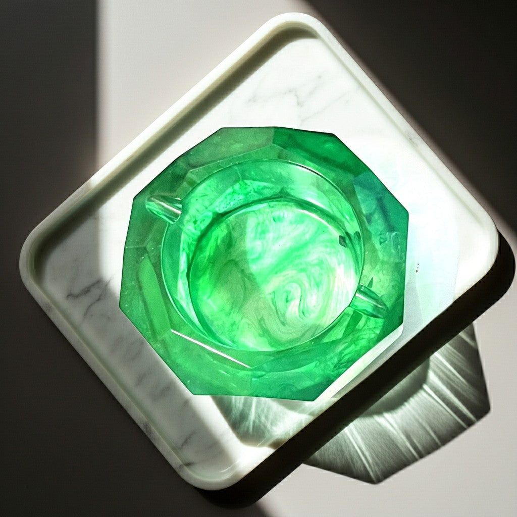 Glass Effect Resin Ashtray Candle Holders image 3