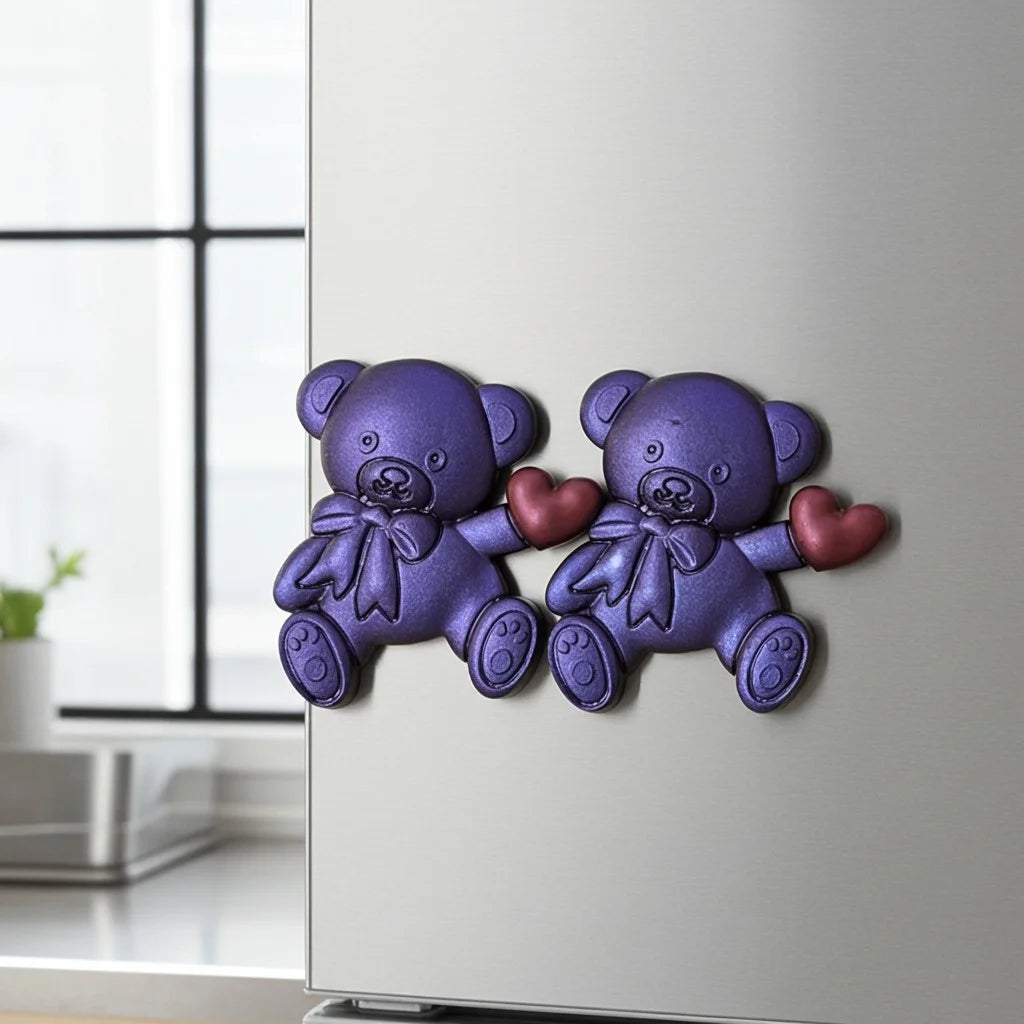 Metallic Teddybear Fridge Magnets Gift image 0