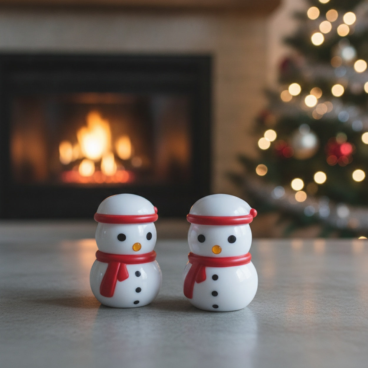 Christmas Resin White Snowmen Trinket Jars