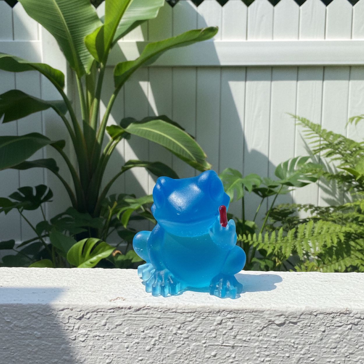 Handmade Novelty Funny Finger Resin Frog Statue Ornaments