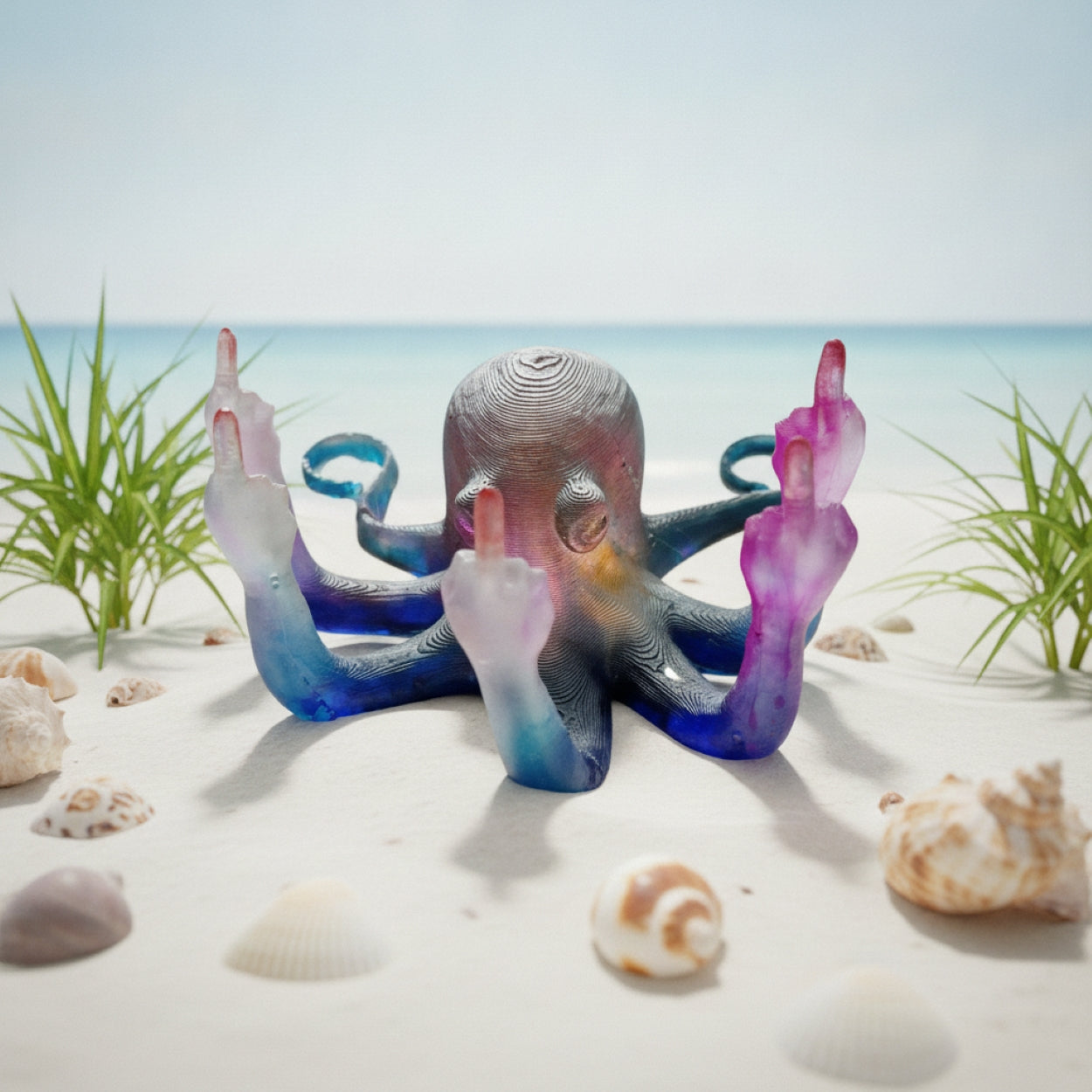 Handmade Novelty Funny Fingers Octopus Ring Holder Organiser Ornaments