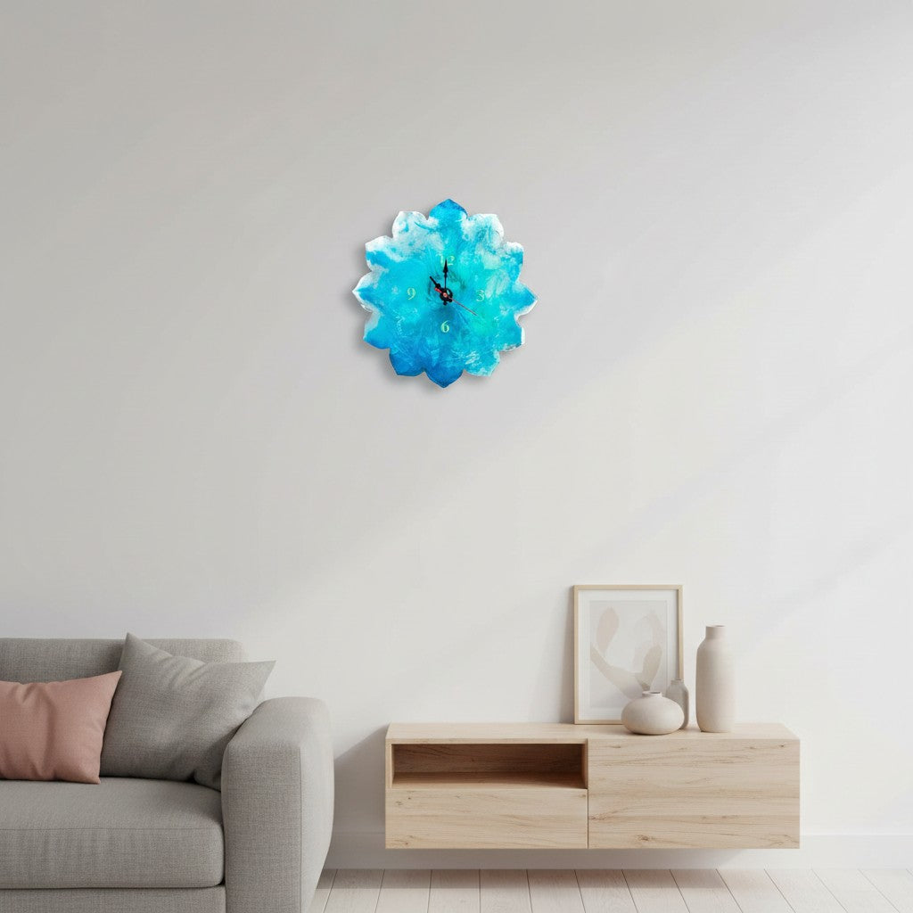 Holographic Resin Wall Clocks