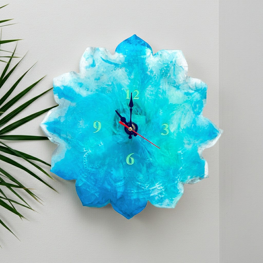 Holographic Resin Wall Clocks