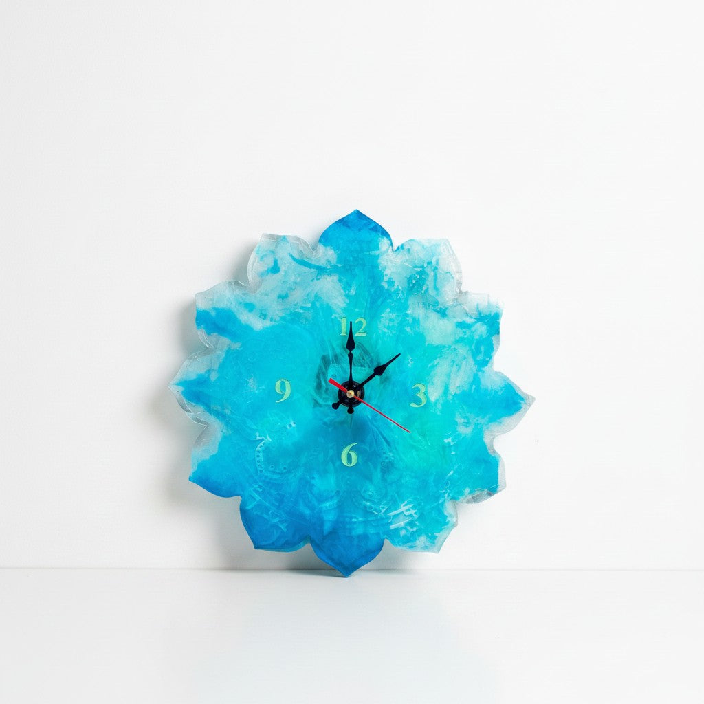 Holographic Resin Wall Clocks