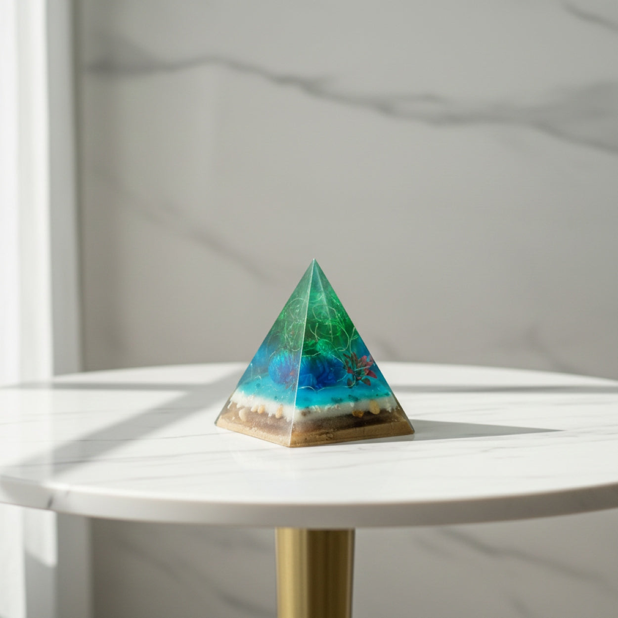 Bespoke Handmade Resin Mermaid Pyramid Lamp