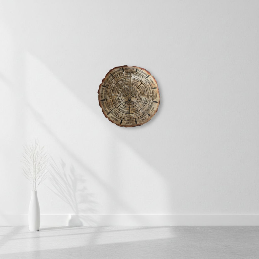 Handmade Calendar Wooden Wall Clock