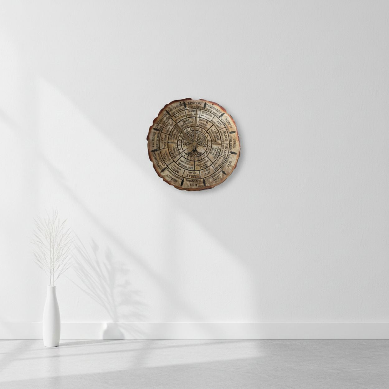 Handmade Calendar Wooden Wall Clock