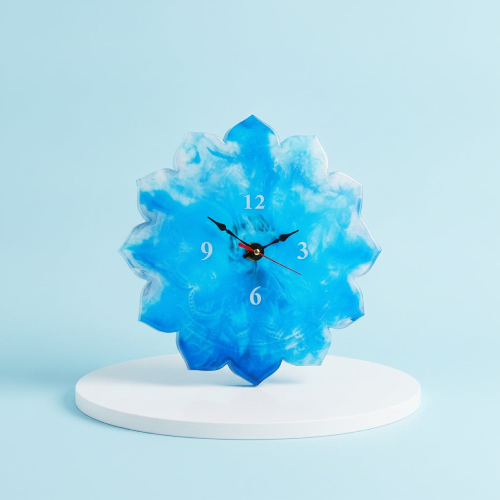Quirky Handmade Holographic Resin Wall Clocks