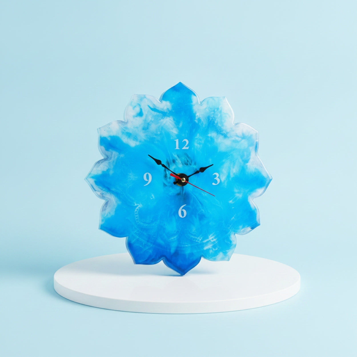 Quirky Handmade Holographic Resin Wall Clocks