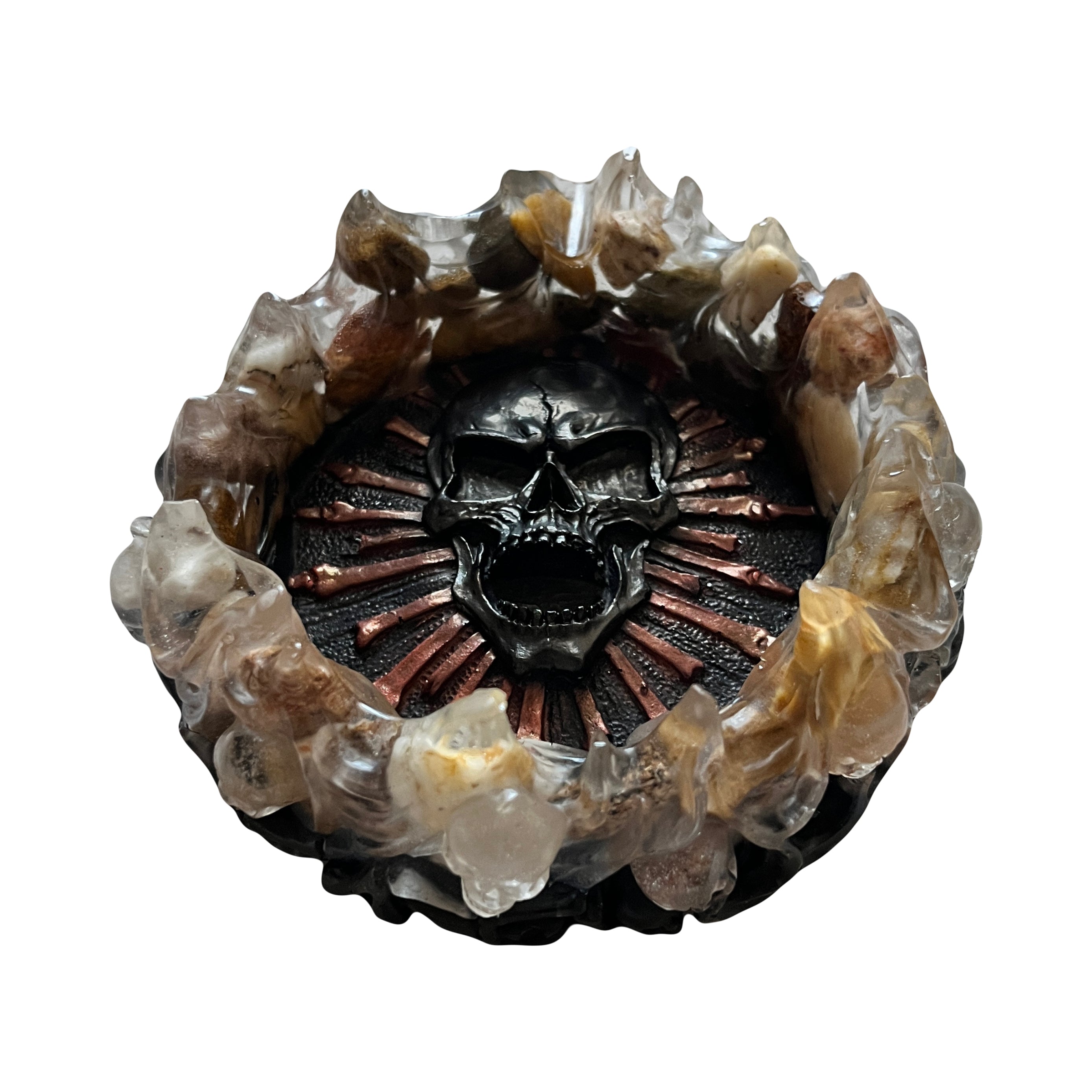 Handmade Gothic Skull Skeleton Storage Dish Trays