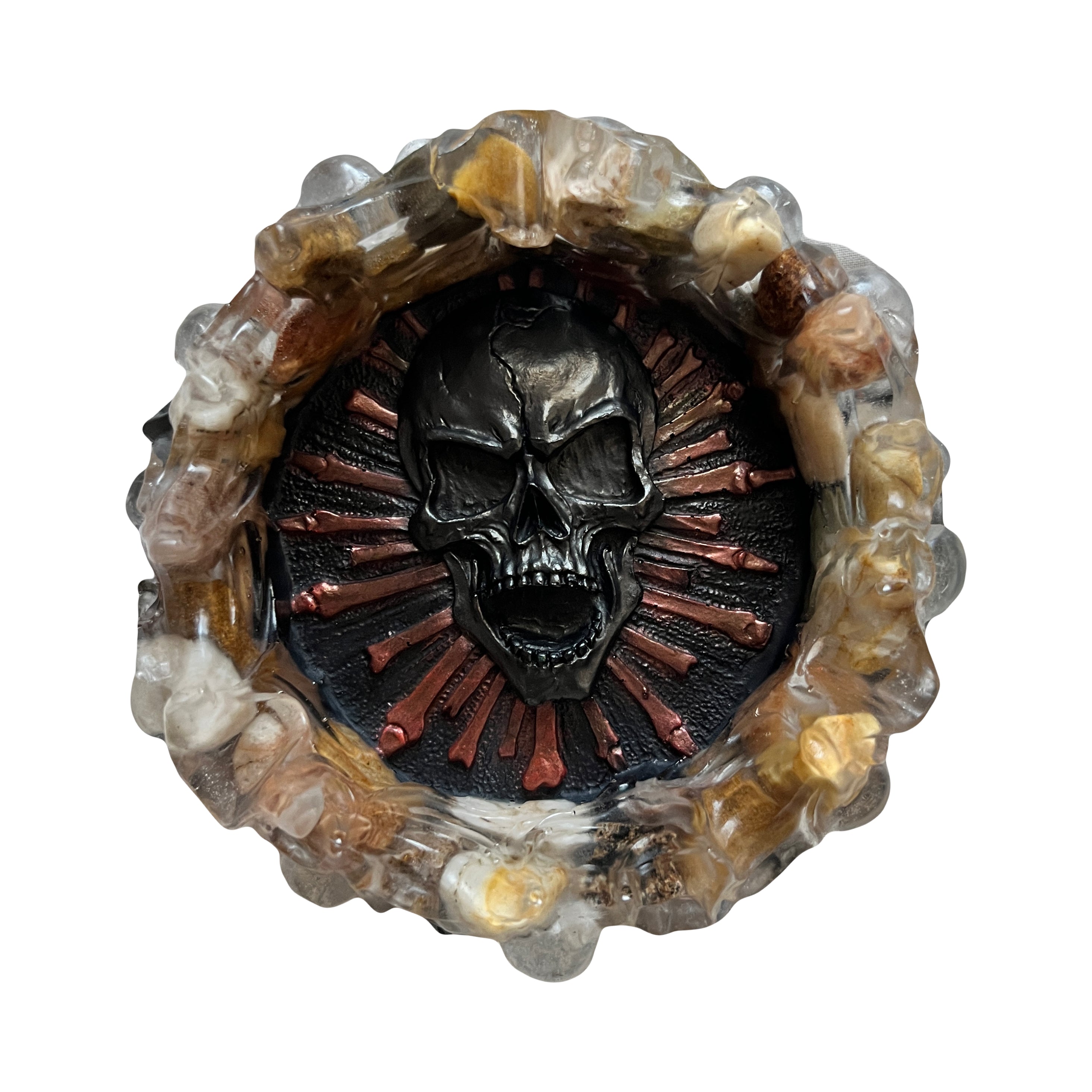 Handmade Gothic Skull Skeleton Storage Dish Trays