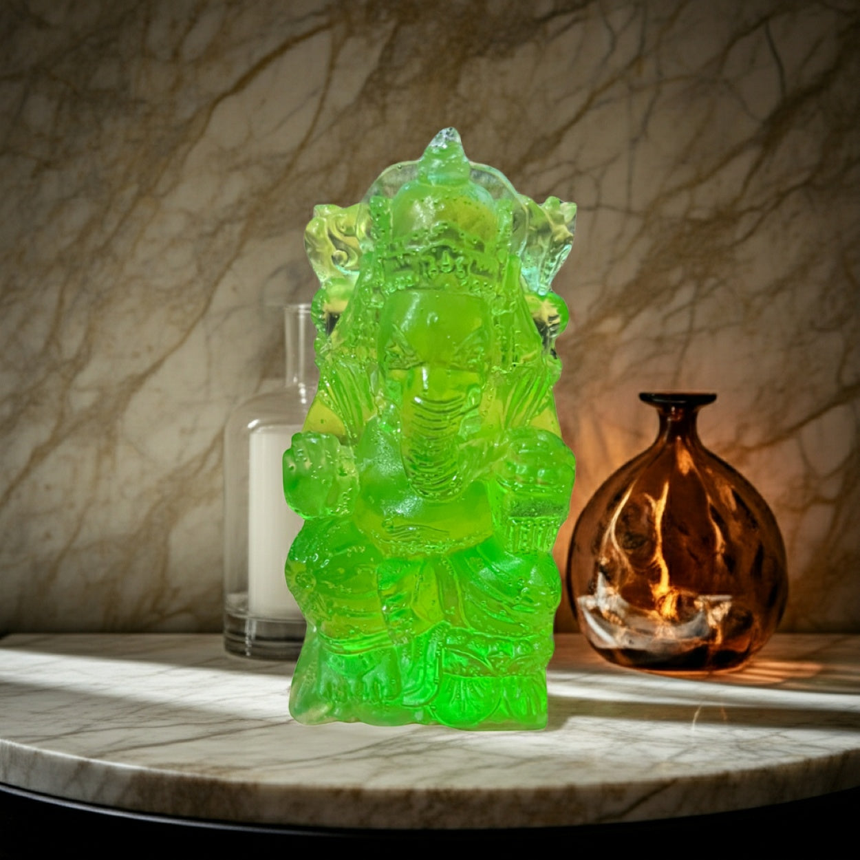 Handmade Indian Lord Ganesha Resin Statue