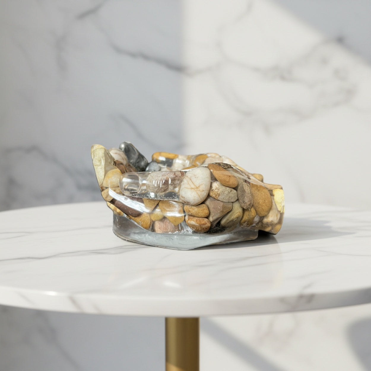 Resin Stone Giving Spiritual Hands Ornament