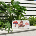 Decoupage Mushroom House Welcome Sign image 0
