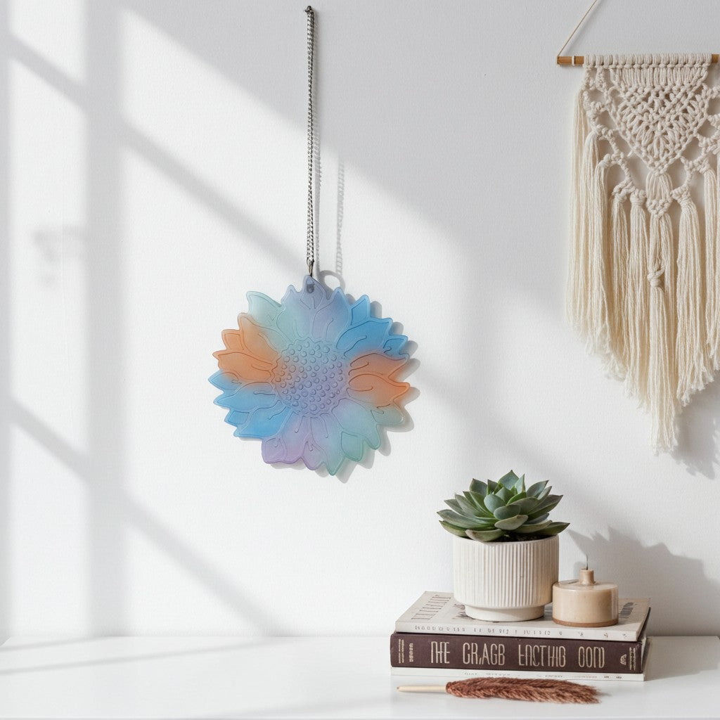 Resin Multi-coloured Sunflower Suncatcher image 0