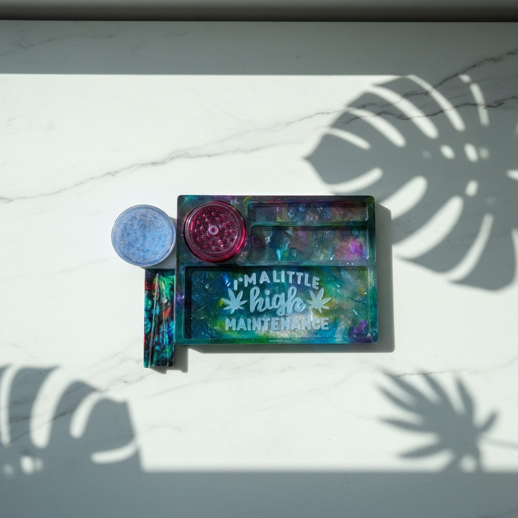 Handmade High Maintenance Resin Rolling Tray