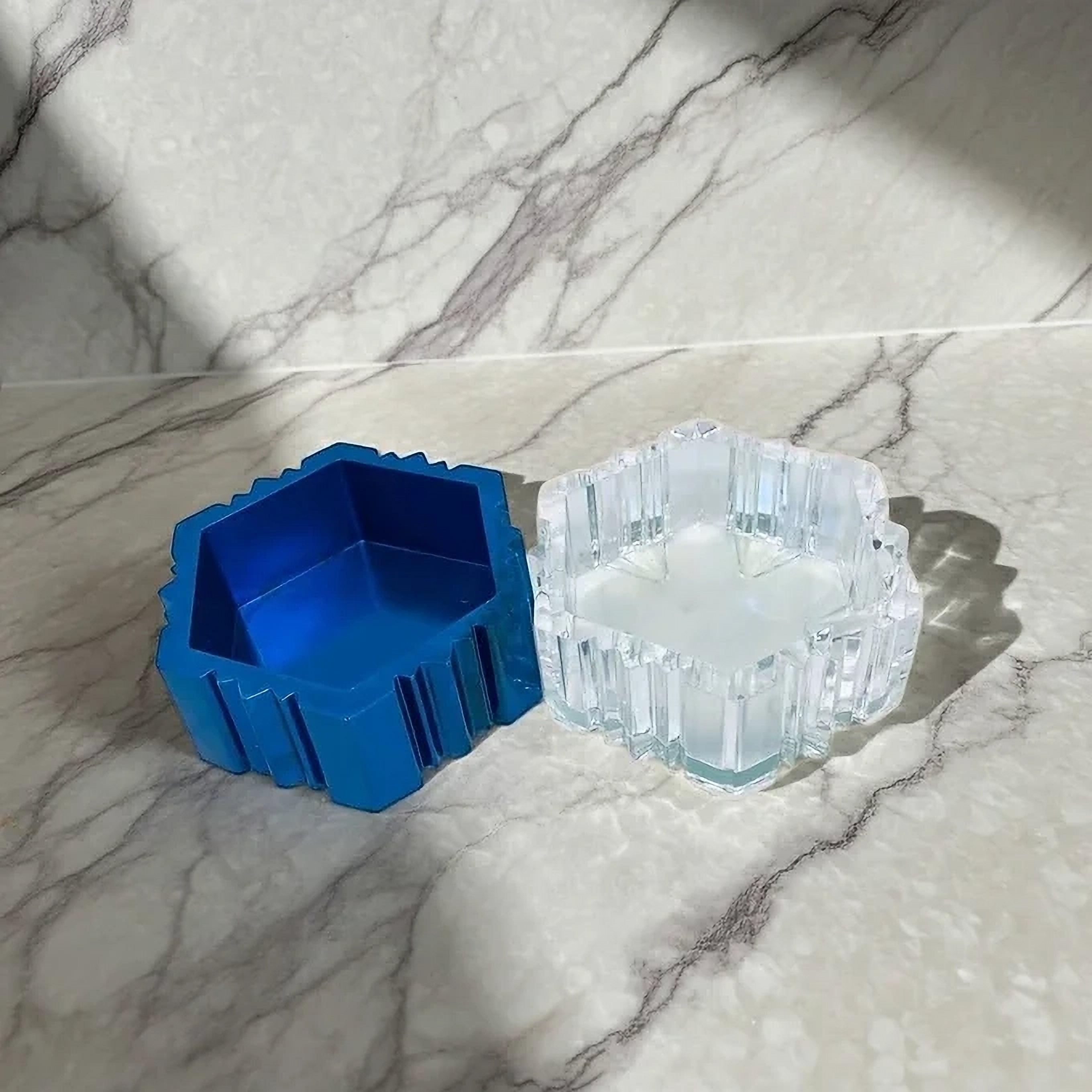 Resin Snowflake Trinket Boxes Jars image 4